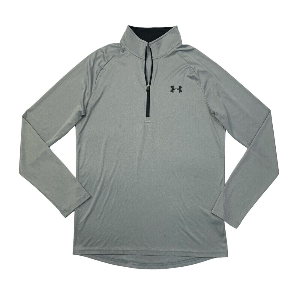 Under Armour Shirt Mens M Medium Grey Velocity HeatGear Loose Training Drop Cut
